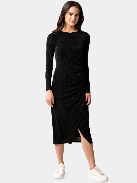 

Forever New Women Black Solid Sheath Dress