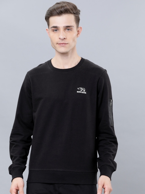 

Ecko Unltd Men Black Solid Sweatshirt