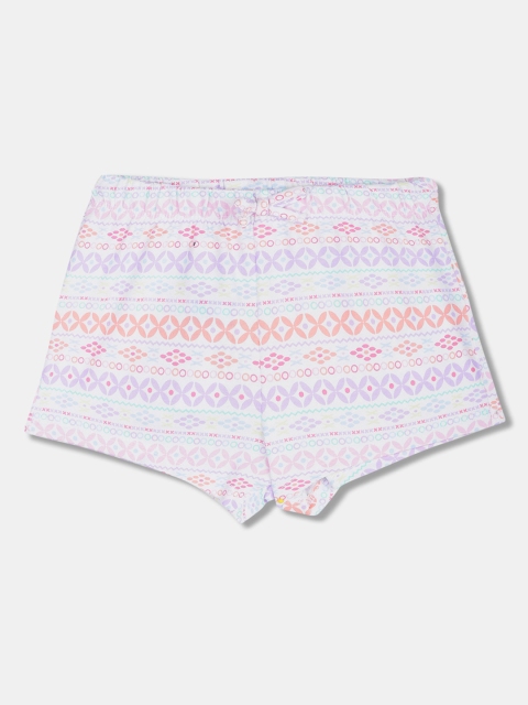 

The Childrens Place Girls Multicoloured Self Design Regular Fit Regular Shorts, Multi