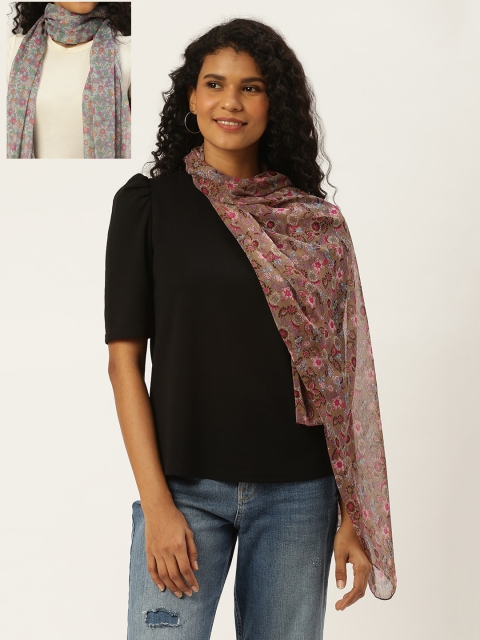 

Trend Arrest Women Pack Of 2 Printed Scarves, Brown