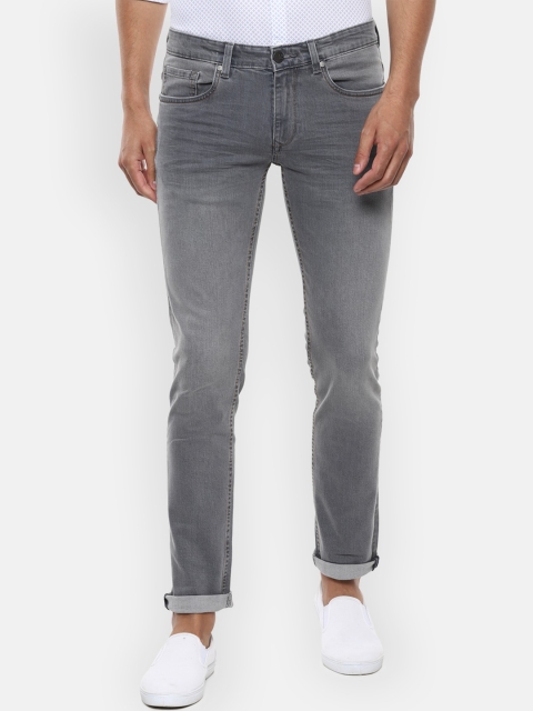 

Louis Philippe Jeans Men Grey Slim Fit Mid-Rise Clean Look Jeans