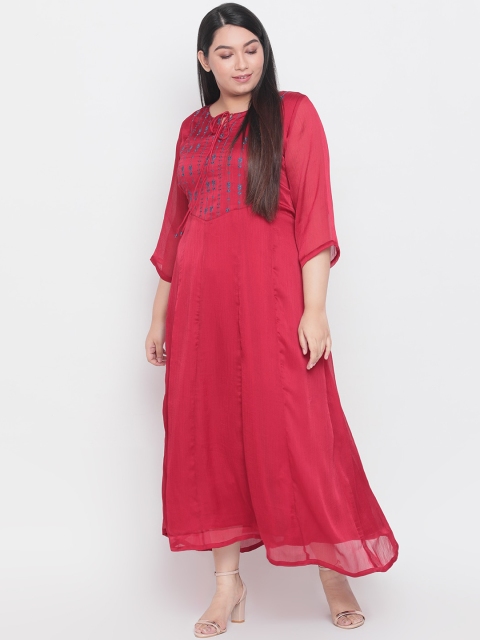 

Amydus Women Red Printed Maxi Dress