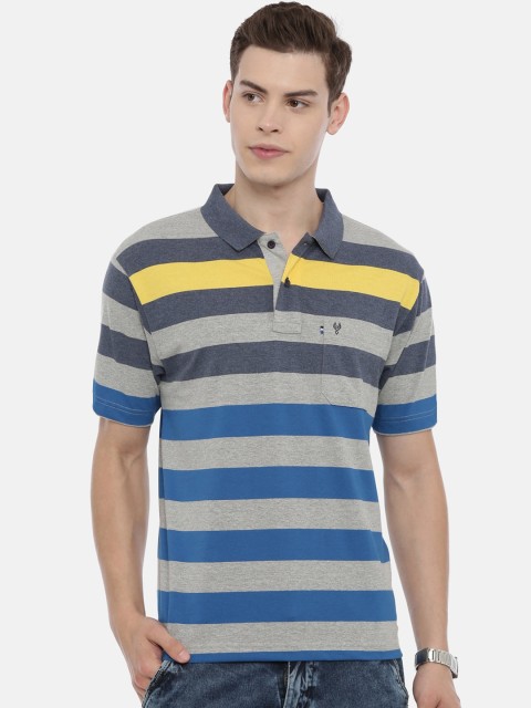 

Classic Polo Men Multicoloured Striped Polo Collar T-shirt, Multi