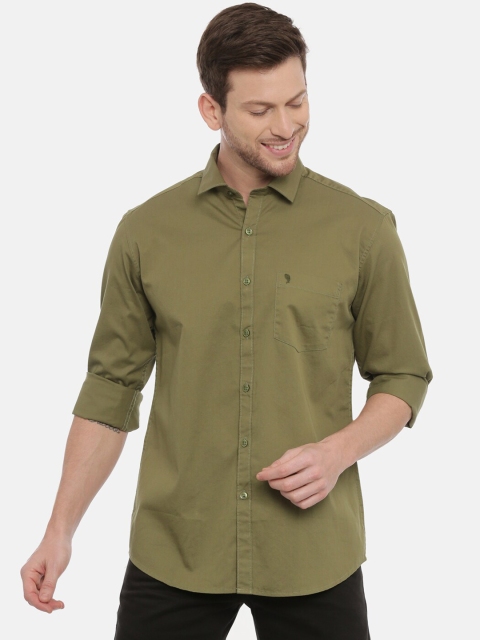 

Classic Polo Men Green Slim Fit Solid Casual Shirt