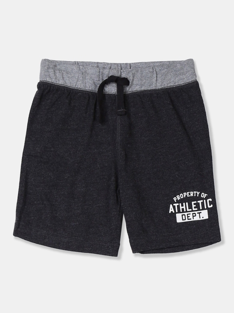 

The Childrens Place Boys Black Solid Regular Fit Regular Shorts