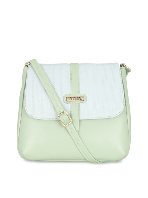 

ESBEDA Green Colourblocked Sling Bag