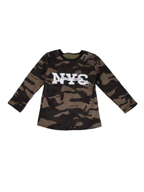 

DOROKIDS Boys Olive Green Printed Sweatshirt