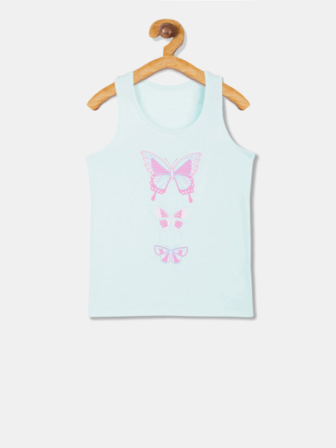 

The Childrens Place Girls Blue Glitter Tank Top