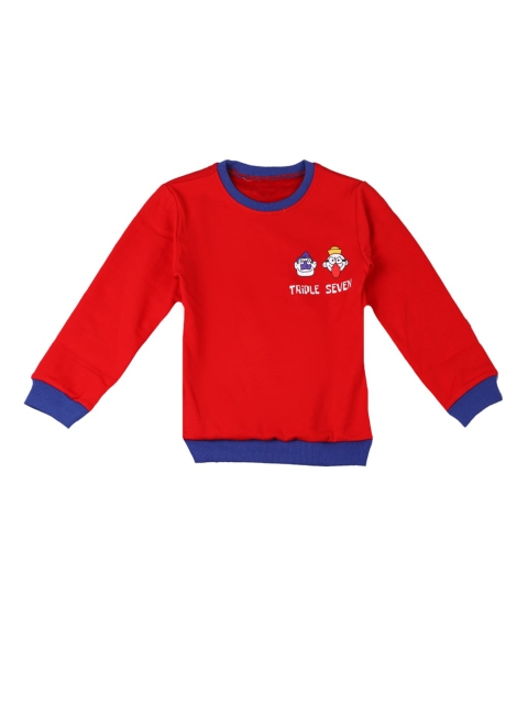 

DOROKIDS Boys Red Printed Sweatshirt