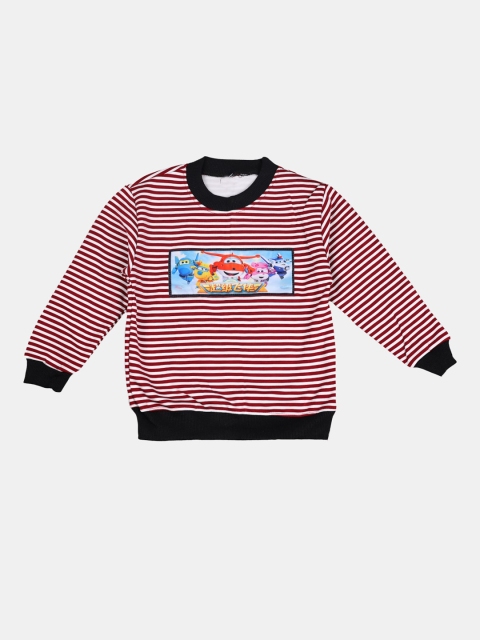 

DOROKIDS Boys Red & White Striped Sweatshirt