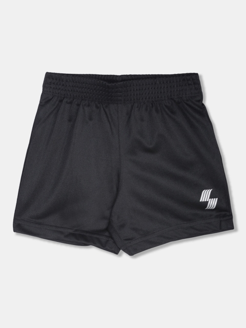 

The Childrens Place Boys Black Solid Regular Fit Sports Shorts