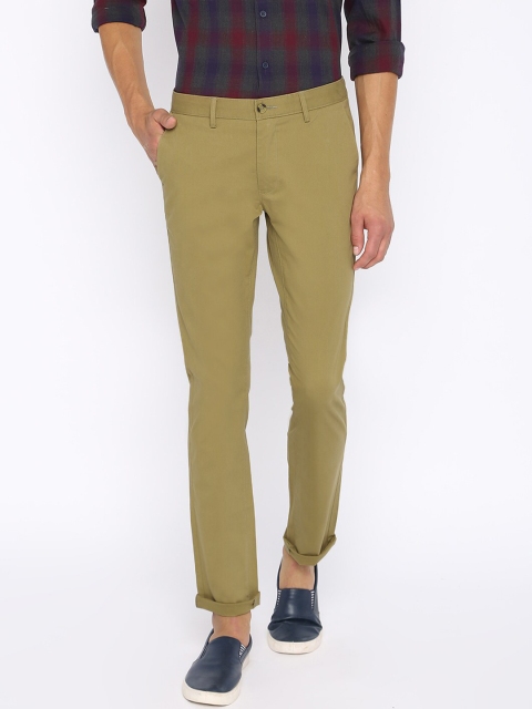 

Basics Men Khaki Tapered Fit Solid Chinos