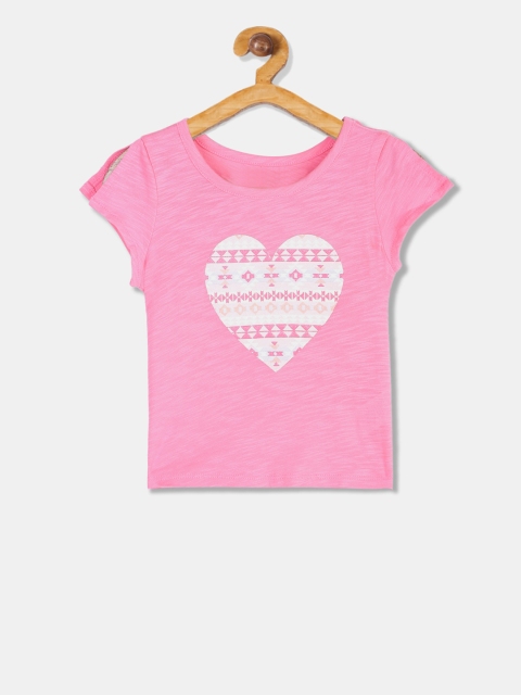 

The Childrens Place Girls Pink Printed Cotton Top