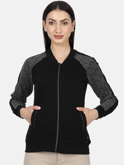 

Monte Carlo Women Black & Grey Colourblocked Sweatshirt