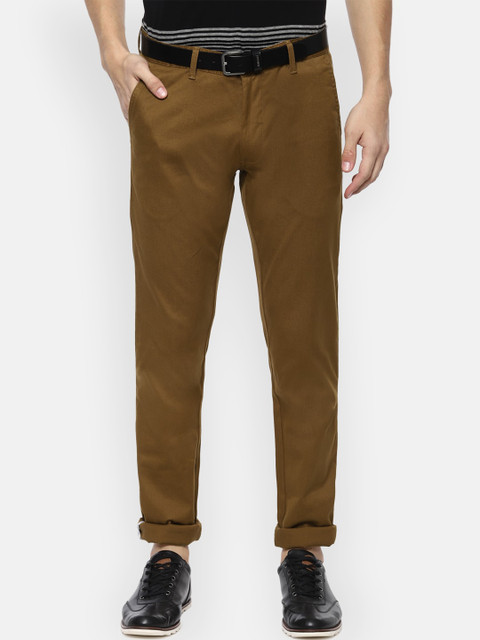 

Van Heusen Sport Men Brown Slim Fit Solid Regular Trousers