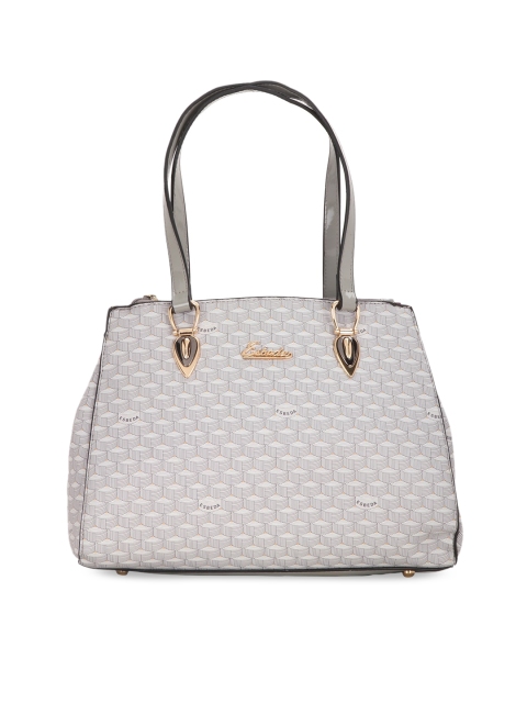 

ESBEDA Grey Textured Handheld Bag