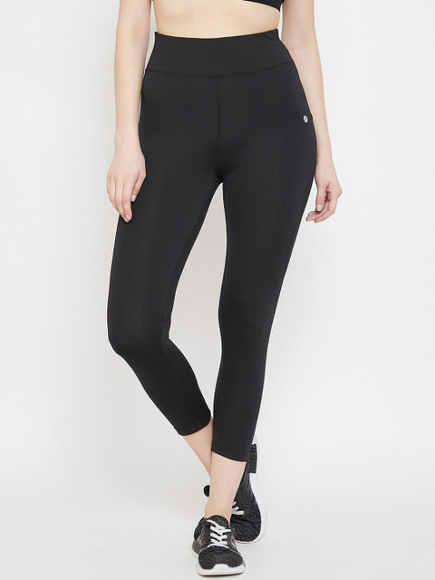 

Athleto Women Black Solid Quick Dry Training Tights