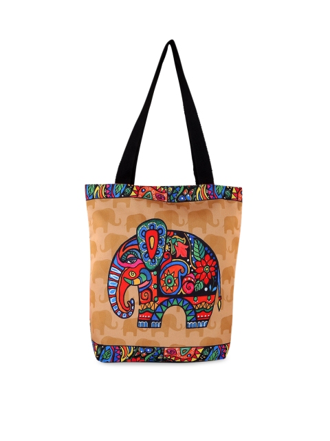 

All Things Sundar Beige Printed Tote Bag