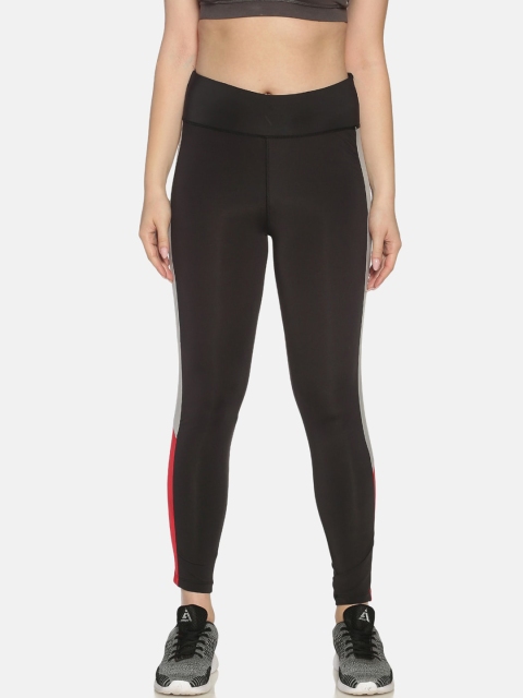 

Campus Sutra Women Black & Grey Colourblocked Tights