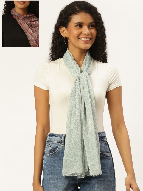 

Trend Arrest Women Pack of 2 Printed Scarves, Brown