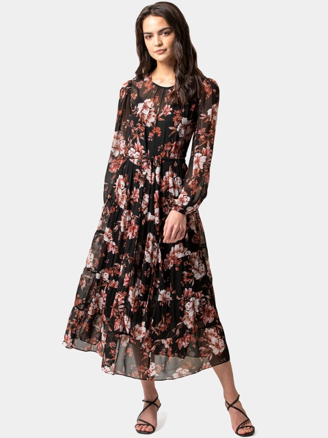 

Forever New Women Black Printed Fit and Flare Dress