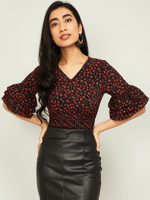 

Ginger by Lifestyle Women Brown Printed Wrap Top