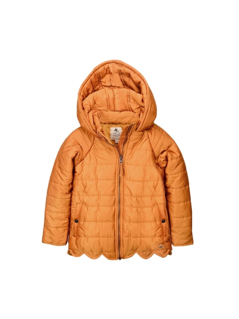 

Cherry Crumble Girls Brown Solid Puffer Jacket