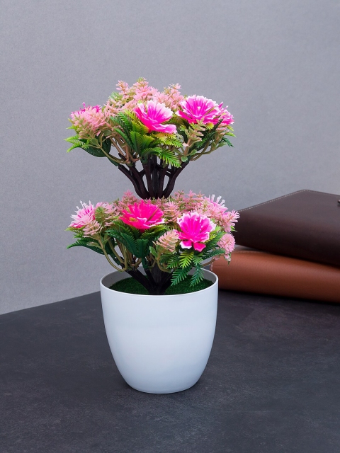 

Golden Peacock Pink & Green Artificial Plant With Pot