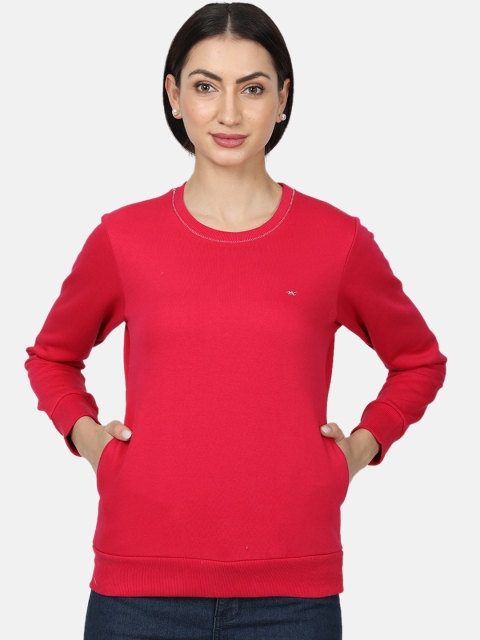 

Monte Carlo Women Pink Solid Sweatshirt