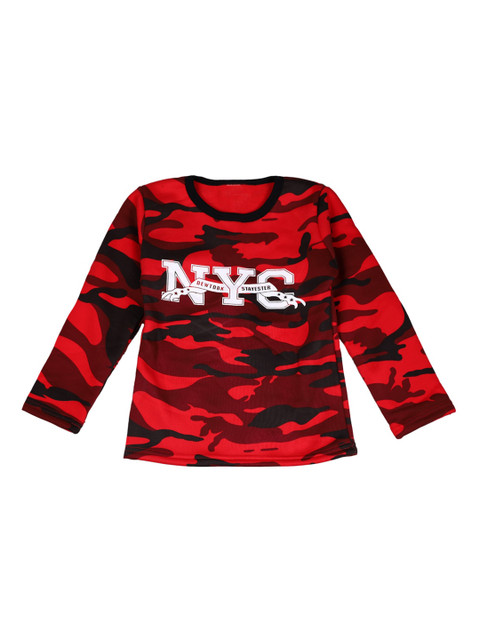 

DOROKIDS Boys Red & Black Camouflage Printed Sweatshirt