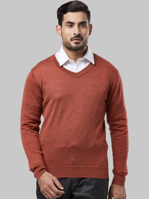 

Raymond Men Brown Solid Woollen Pullover Sweater