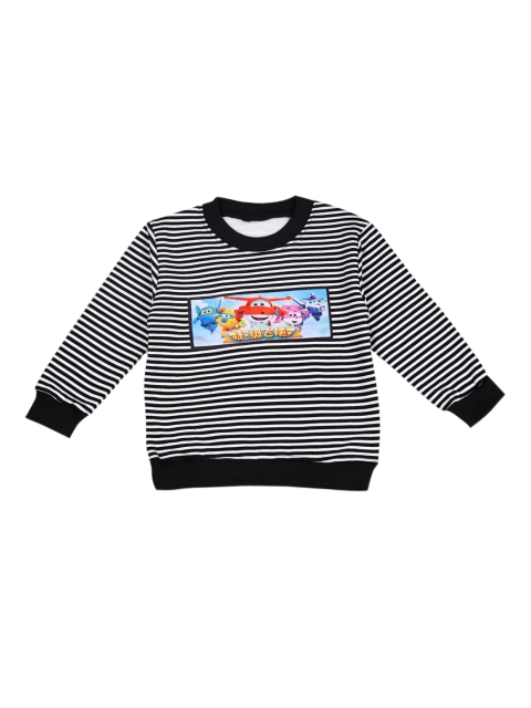 

DOROKIDS Boys Black & White Striped Sweatshirt