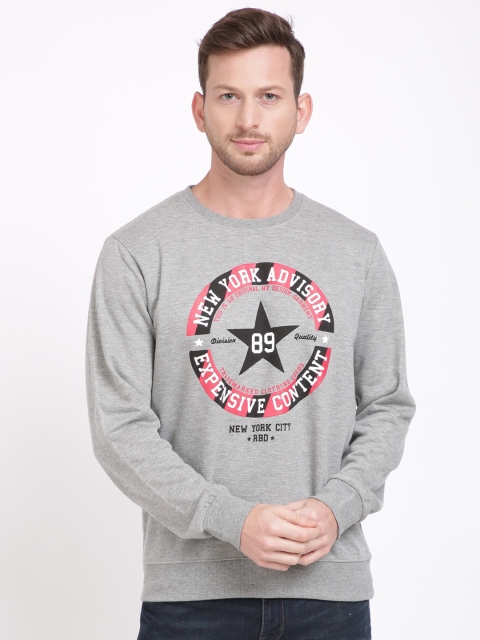 

IVOC Men Grey & Red Printed Sweatshirt
