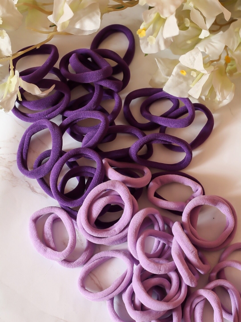 

Bellofox Women Pack Of 50 Lavender Ponytail Holders