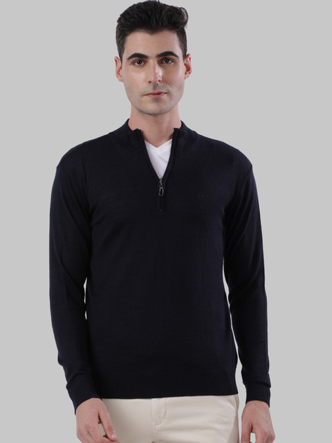 

Raymond Men Blue Solid Pullover, Navy blue