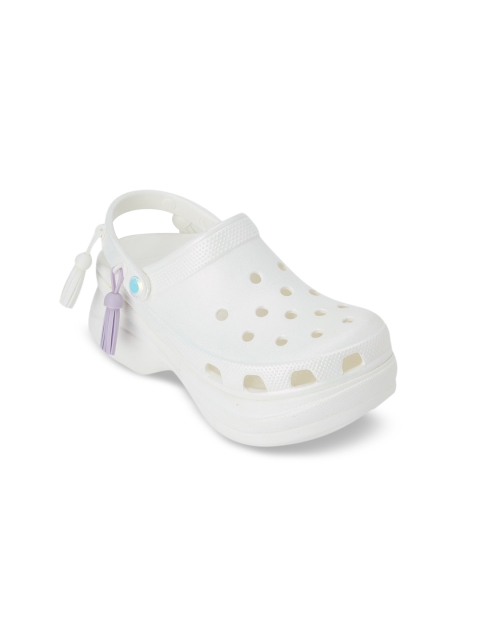 

Crocs Women White Solid Classic Clogs