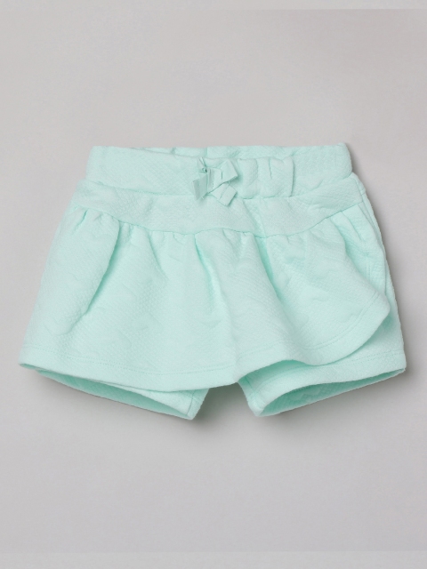 

max Girls Sea Green Solid Regular Fit Regular Shorts
