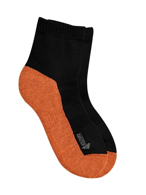 

Kosha Women Black & Brown Colourblocked Merino Wool ankle-Length Socks