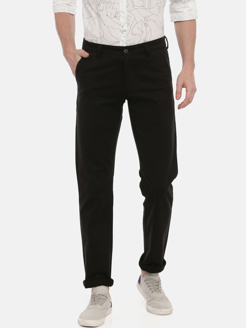 

Classic Polo Men Black Slim Fit Solid Regular Trousers