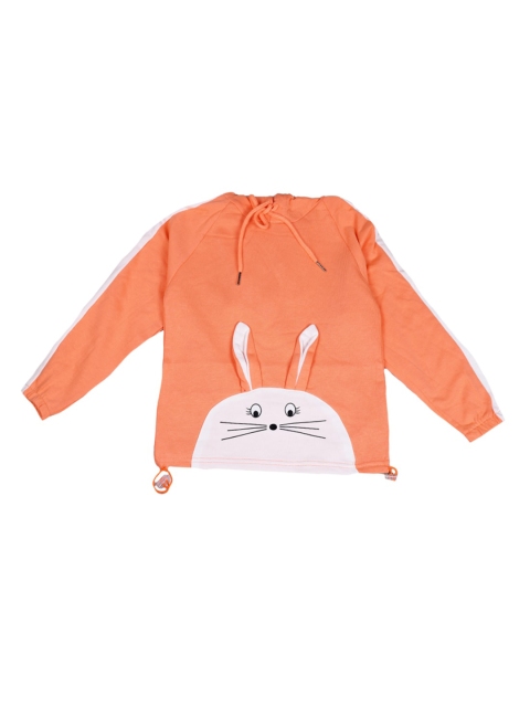

DOROKIDS Girls Orange & Off-White Self Design Sweatshirt