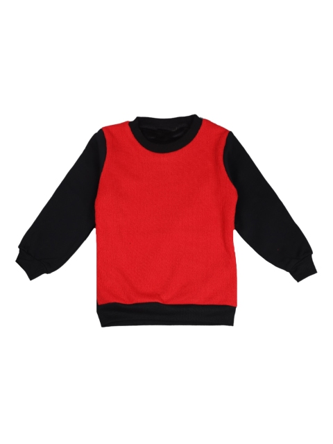 

DOROKIDS Boys Red & Black Colourblocked Sweatshirt