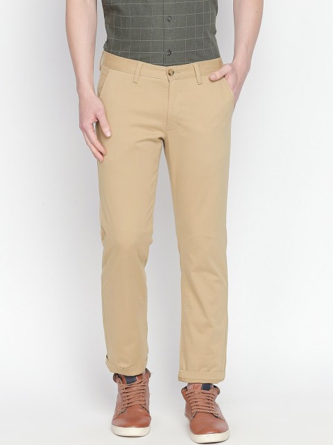

Basics Men Khaki Tapered Fit Solid Chinos