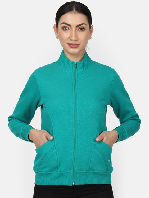 

Monte Carlo Women Green Solid Sweatshirt