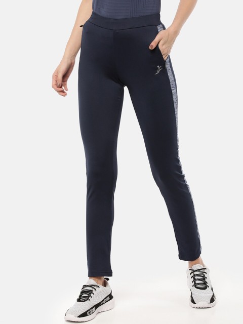 

FINO Women Navy Blue Solid Slim-Fit Track Pants