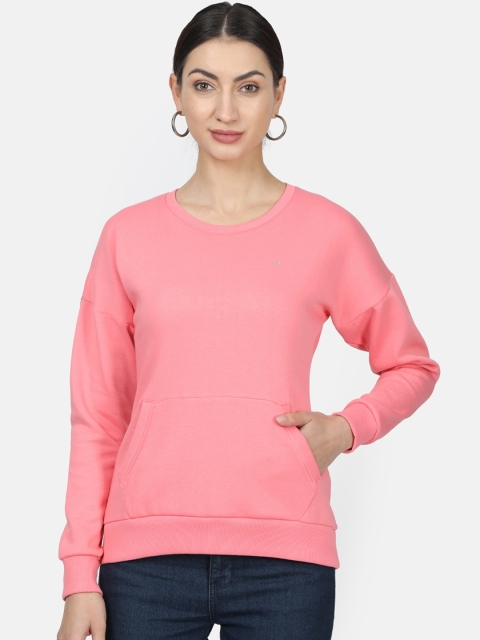

Monte Carlo Women Pink Solid Sweatshirt