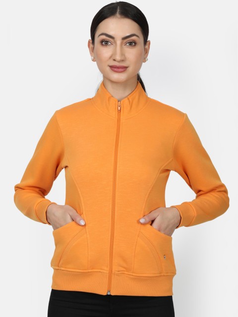 

Monte Carlo Women Mustard Yellow Solid Sweatshirt