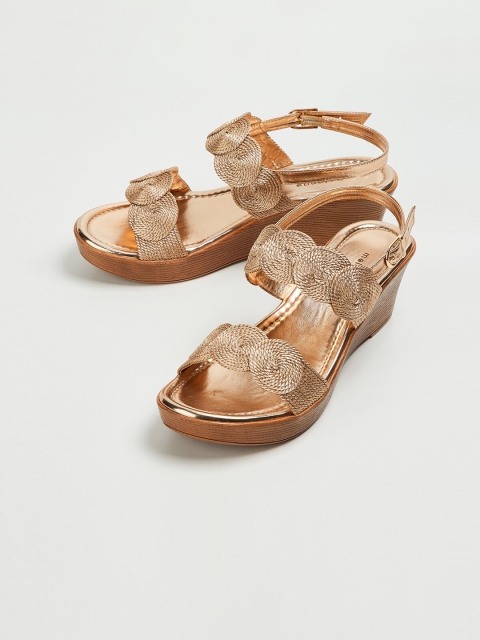 

Melange by Lifestyle Women Brown Textured Wedges