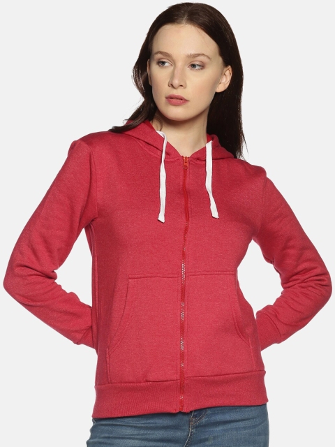 

Instafab Women Red Solid Sweatshirt