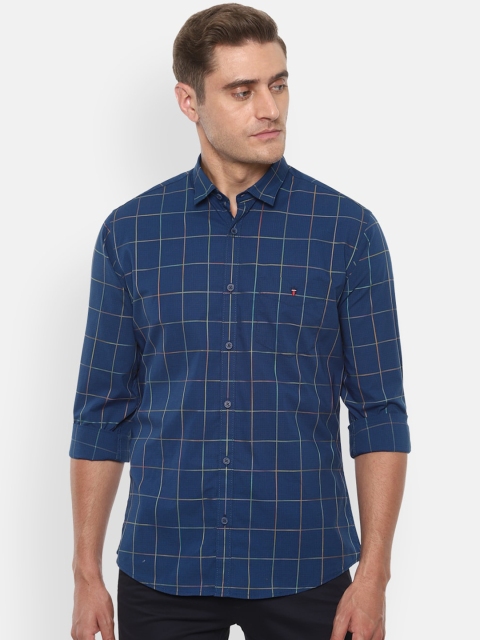

Louis Philippe Sport Men Navy Blue Slim Fit Checked Casual Shirt