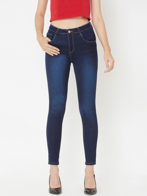 

Kraus Jeans Women Blue Skinny Fit High-Rise Clean Look Jeans